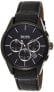 Фото #1 товара Hugo Boss Mens Onyx Quartz Black Band Black Dial