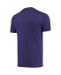 ფოტო #2 პროდუქტის Men's Heathered Charcoal, Purple Distressed Northwestern Wildcats Meter T-shirt and Pants Sleep Set
