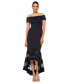 ფოტო #1 პროდუქტის Women's Illusion High-Low Fit & Flare Dress