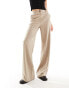 Фото #8 товара ASOS DESIGN Tall wide leg trouser in taupe pinstripe