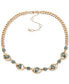 Gold-Tone Mixed Stone Statement Necklace, 16" + 3" extender