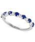 ფოტო #1 პროდუქტის EFFY® Sapphire & Diamond Accent Stacking Ring in Sterling Silver (Also available in Ruby and Emerald)