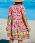 Фото #2 товара Women's Floral Boho V-Neck Mini Beach Dress