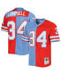 Men's Earl Campbell Red, Light Blue Houston Oilers Gridiron Classics 1980 Split Legacy Replica Jersey