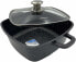 Kinghoff KH-1602 Marble Square Saucepan 3.7 L 22 cm with Glass Lid Marble Coating