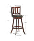 Фото #4 товара Set of 2 29.5'' Swivel Bar stool Leather Padded Dining Pub