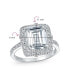 Фото #3 товара Кольцо Bling Jewelry Emerald Cut Halo