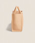 Leather mini tote bag