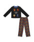 Фото #1 товара Girls Youth 2-Piece Sleepwear Set with Long-Sleeve Shirt and Pajama Sleep Pants