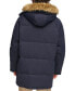 ფოტო #2 პროდუქტის Men's Long Quilted Parka with Removable Faux-Fur Trim