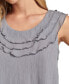 Women's Ruffled Chiffon Sleeveless Top