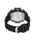 Men's Analog Digital Black Plastic Watch 49mm