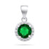 Фото #4 товара Sparkling silver jewelry set with zircons SET230WG (earrings, pendant)