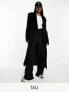 Фото #1 товара 4th & Reckless Tall formal longline wool look coat in black