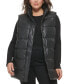 Фото #4 товара Trendy Plus Size Faux-Leather Puffer Vest