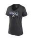 ფოტო #3 პროდუქტის Women's Heathered Charcoal Tampa Bay Lightning 2022 Stanley Cup Final Own Goal Roster V-Neck T-shirt