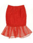 Фото #1 товара ASOS 134228 Womens Solid Below Knee Red Party/Cocktail Mesh Flare Skirt Size 12