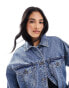 ASOS DESIGN oversize 90's denim jacket in midwash blue