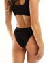 Фото #3 товара & Other Stories mix and match crinkle high waist bikini bottoms in black