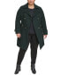 Фото #5 товара Women's Plus Size Notched-Collar Double-Breasted Cutaway Coat