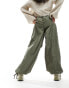 JJXX Sally parachute pants in khaki