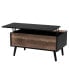 Jensen Modern and Contemporary Wood Lift Top Coffee Table with Storage Compartment