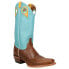 Фото #2 товара Justin Boots Hattie Embroidered Cut Outs Square Toe Cowboy Womens Blue Casual B
