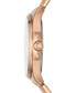 ფოტო #2 პროდუქტის Women's Three-Hand Rose Gold-Tone Stainless Steel Watch 36mm, AX5264