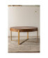 Фото #9 товара 33.86"Modern Retro Splicing Round Coffee Table, Fir Wood Table Top With Gold Cross Legs Base