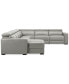 Фото #11 товара Nevio 157" 6-Pc. Leather Sectional with 2 Power Recliners, Headrests and Chaise, Created For Macy's