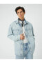 Фото #9 товара Утолщенная джинсовая куртка Koton Classic Yoke Buttoned