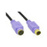 Фото #2 товара InLine PS/2 cable - M/F - black/purple - golden contacts - 2m
