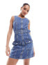 Фото #5 товара Tommy Jeans Belted Zip-Thru Denim Bodycon Dress in Blue