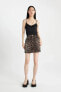 Фото #1 товара Мини юбка defacto с леопардовым рисунком