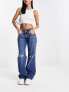 Фото #1 товара Hollister low rise vintage baggy jean in mid wash blue