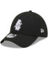 Фото #2 товара Men's Black Chicago Cubs Logo 39THIRTY Flex Hat