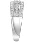 ფოტო #3 პროდუქტის Diamond Three Row Band (1/2 ct. t.w.) in 14k White Gold