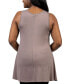 ფოტო #3 პროდუქტის Plus Size Sleeveless Tunic Tank Top