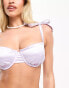 Фото #1 товара ASOS DESIGN Fuller Bust underwired tie shoulder bikini top in lilac gloss