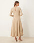 Ghospell Kimberley knit midi dress in latte