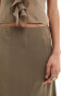 Фото #4 товара Lioness chiffon pleated midaxi skirt co-ord in taupe