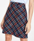 ფოტო #3 პროდუქტის Women's Multi Plaid Zip-Back A-Line Skirt, Created for Macy's