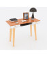 Modern Simple Style Solid Wood Computer Desk, Home Office Writing Desk, Study Table With Drawers