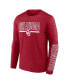 Фото #2 товара Men's Crimson Oklahoma Sooners Big and Tall Two-Hit Graphic Long Sleeve T-shirt