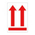 Фото #2 товара Рулон этикеток Apli Стрелы Вертикаль Красный Белый 90 x 130 мм