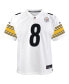 ფოტო #3 პროდუქტის Big Boys Kenny Pickett White Pittsburgh Steelers Team Game Jersey