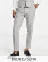 Фото #1 товара ASOS DESIGN slim wool mix suit trousers in grey flannel