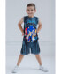 ფოტო #5 პროდუქტის Boys Sonic the Hedgehog Knuckles Tails Tank Top and Shorts to