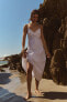 Фото #1 товара Платье миди из поплина с кружевом ZARA
