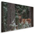 Фото #1 товара Leinwandbild Hirsch WALD Winter Bäume 3D